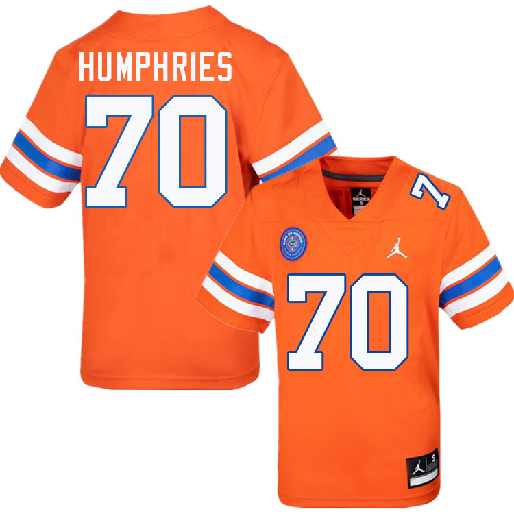 D.J. Humphries Florida Jersey,Florida Gators #70 D.J. Humphries Jersey Youth Uniforms-Throwback Orange